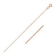 Bids.com 14k Pink Gold Diamond Cut Cable Link Chain 0.8mm Necklaces White Smoke 16 / Rose Gold,18 / Rose Gold