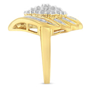 Bids.com 10K Yellow Gold Plated .925 Sterling Silver Diamond Cocktail Ring (3/4 Cttw, I-J Color, I2-I3 Clarity) - Size 6 Rings White Smoke 8 / Yellow.Sterling Silver,7 / Yellow.Sterling Silver,6 / Yellow.Sterling Silver,7.75 / Yellow.Sterling Silver,7.5 / Yellow.Sterling Silver,7.25 / Yellow.Sterling Silver,6.75 / Yellow.Sterling Silver,6.5 / Yellow.Sterling Silver,6.25 / Yellow.Sterling Sil