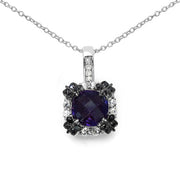 Bids.com 2.38 Carat Genuine Multi Stone .925 Sterling Silver Pendant Pendants White Smoke