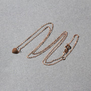 Bids.com 14k Rose Gold Polished Mini Heart Necklace Necklaces Dark Gray 18 / Rose Gold
