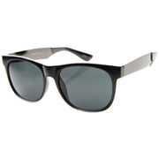 zeroUV Trendy Indie Hipster Super Retro Metal Arm Horned Rim Sunglasses 8687 Sunglasses White Smoke Matte Black Gunmetal Smoke