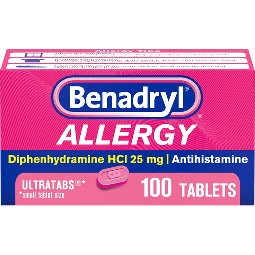 Benadryl Benadryl Ultratabs Antihistamine Cold & Allergy Relief Tablets Health & Beauty Violet Red