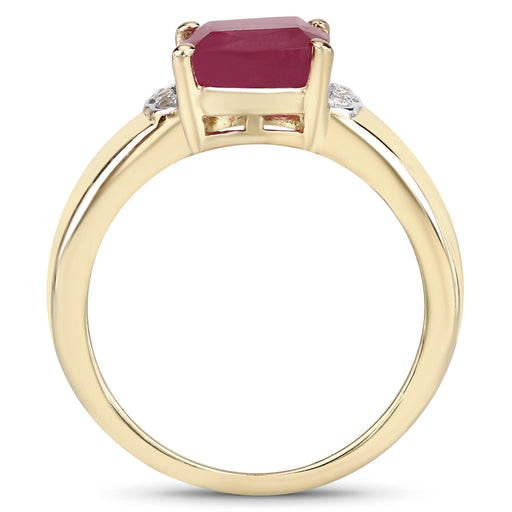 Bids.com 3.44 Carat Glass Filled Ruby and White Topaz .925 Sterling Silver Ring Rings White Smoke size 7.00,size 5.00,size 6.00,size 8.00,size 9.00