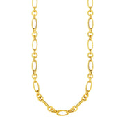 Bids.com 14k Yellow Gold Twisted and Polished Link Necklace Necklaces White Smoke 18 / Yellow Gold