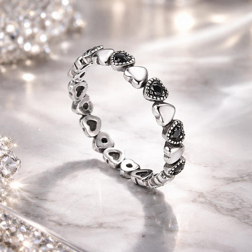 Bids.com 925 Sterling Silver Ring - Stylish Design for Women Rings Light Gray 7WH,9WH,5,6,7,8,9,6CF,7CF,8CF,9CF,5CF