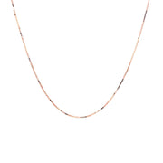 Bids.com 14k Rose Gold Classic Box Chain 0.4mm Necklaces White Smoke 18 / Rose Gold