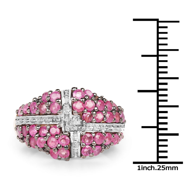 Bids.com 14K Yellow Gold Plated 1.70 Carat Genuine Ruby .925 Sterling Silver Ring Rings White Smoke size 6.00,size 8.00,size 7.00,size 9.00