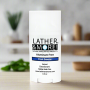 Lather and More! Cool Breeze Men Natural Deodorant deodorant Light Gray