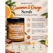 MION Artisan Soap Co. Cinnamon and Orange Sugar Scrub | Medium Antique White