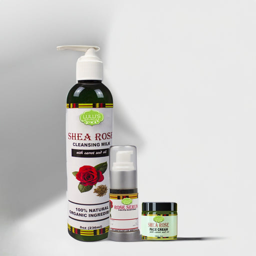 Lulu’s Holistics Rose Radiance Skin Trio – Cleanse, Hydrate & Brighten Facial Cleanser Light Gray