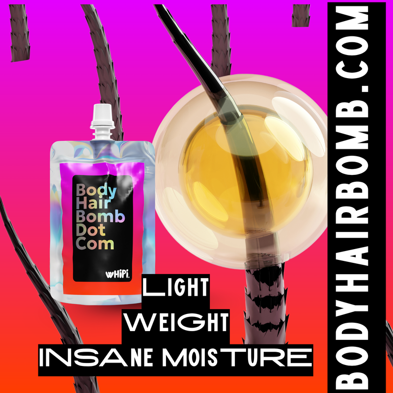 Whipi Co Body Hair Bomb Dot Com- Everything Cream Black 5 oz,1 oz