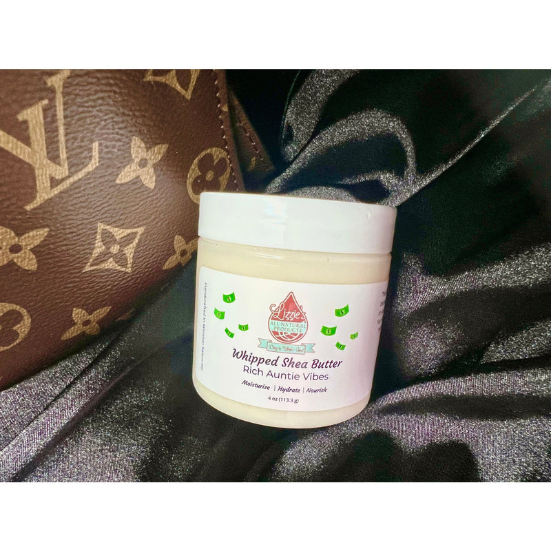 Lizzie's All-natural Products Whipped Shea Butter Dark Slate Gray Rich Auntie / 4 ounce