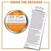 COLEHERBALS LLC 26 - Dr. Cole’s Organic Cough Cold Congestion Relief Balm Herbal White Smoke