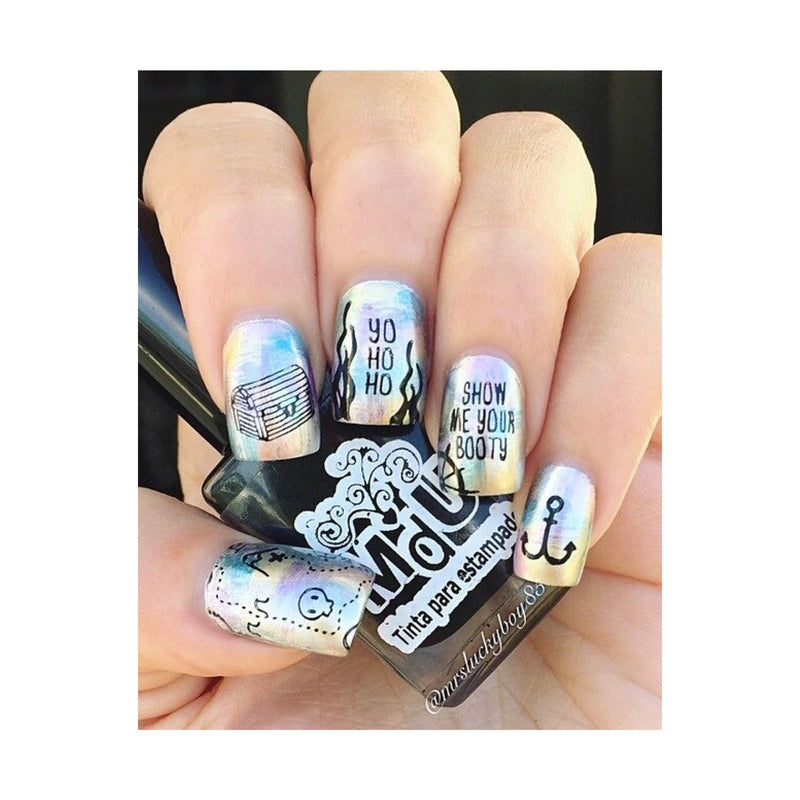 UberChic Beauty Mermaid Life Stamping Plate Gray