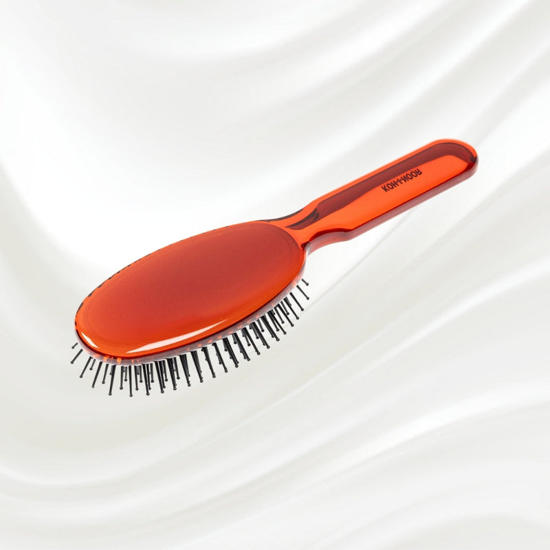 KOH-I-NOOR Beauty USA All Seasons Synthetic Pin Hair Brush - Pneumatic Cushion for Thick & Coarse Hair Hair Brush White Smoke Rose pink / Large,Coral red / Large,Petroleum Blue / Large,Rose pink / Small,Coral red / Small,Petroleum Blue / Small