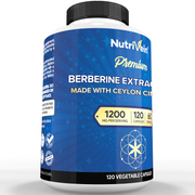 Nutrivein Nutrivein Premium Berberine 1200 mg with Ceylon Cinnamon - 120 Capsules GR-4L51-YC9A White Smoke