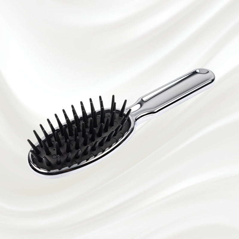 KOH-I-NOOR Beauty USA Metallic Pneumatic Detangling Hairbrush Hair Brush Lavender Chrome,Gold