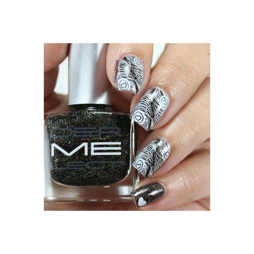 UberChic Beauty Fabulous Feathers Stamping Plate Rosy Brown