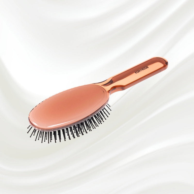 KOH-I-NOOR Beauty USA All Seasons Synthetic Pin Hair Brush - Pneumatic Cushion for Thick & Coarse Hair Hair Brush White Smoke Rose pink / Large,Coral red / Large,Petroleum Blue / Large,Rose pink / Small,Coral red / Small,Petroleum Blue / Small