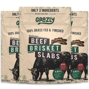 Grazly Beef Brisket Slabs - 100% Grass-Fed & Finished Tan 3 Pack
