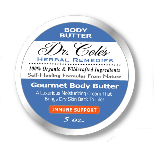 COLEHERBALS LLC 37 - Dr. Cole's Gourmet Body Butter - IMMUNE SUPPORT Herbal Light Gray