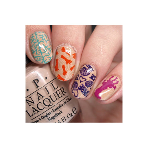 UberChic Beauty Zombie Love-01 Stamping Plate Rosy Brown