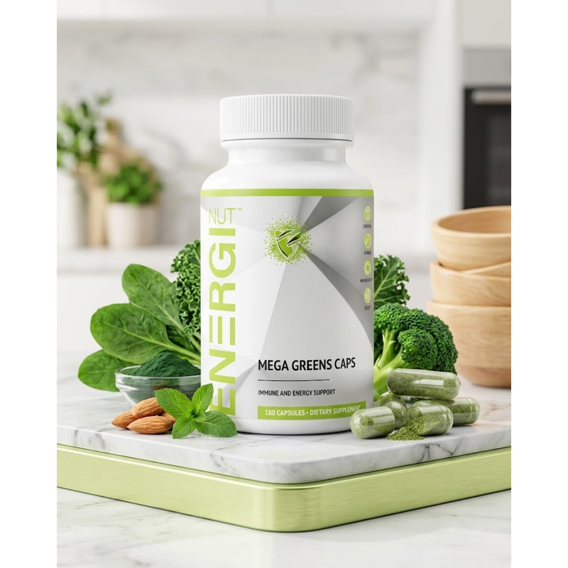 Energi Nutrition Mega Green Caps Supplement Lavender