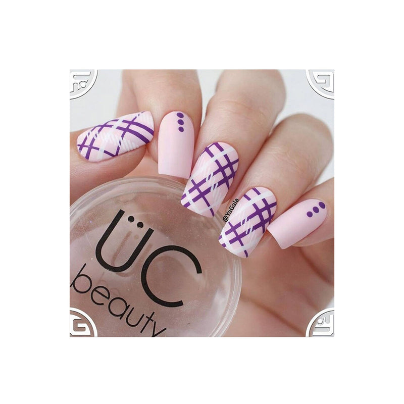 UberChic Beauty Pretty In Plaid-01 Stamping Plate Rosy Brown