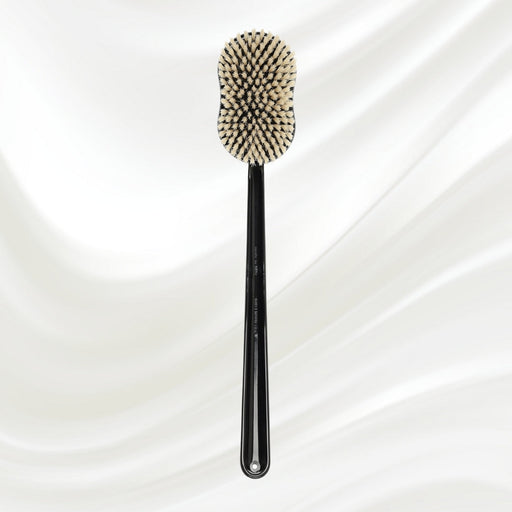 KOH-I-NOOR Beauty USA Natural Bristle Shower Back Brush - Long Handle for Full Back Exfoliation (48cm) Bath & Body Brushes White Smoke
