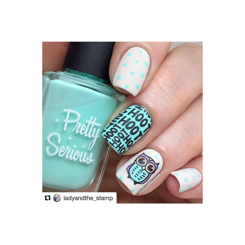 UberChic Beauty Who Gives a Hoot Stamping Plate Gray