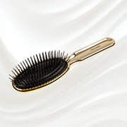 KOH-I-NOOR Beauty USA Metallic Pneumatic Oval Synthetic Pin Hairbrush Hair Brush White Smoke Chrome / Small,Gold / Small,Chrome / Large,Gold / Large