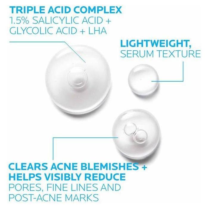 La Roche-Posay La Roche-Posay Effaclar Salicylic Acid Acne Treatment Serum 1.0 oz Acne Treatment Serum Lavender