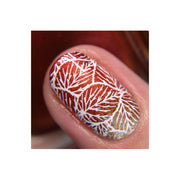 UberChic Beauty Lovely Leaves-01 Stamping Plate Saddle Brown