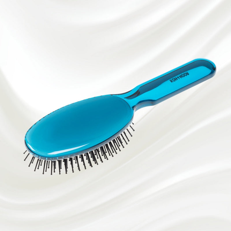 KOH-I-NOOR Beauty USA All Seasons Synthetic Pin Hair Brush - Pneumatic Cushion for Thick & Coarse Hair Hair Brush Lavender Rose pink / Large,Coral red / Large,Petroleum Blue / Large,Rose pink / Small,Coral red / Small,Petroleum Blue / Small
