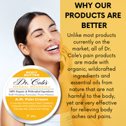 COLEHERBALS LLC 22 - Dr. Cole's A.M. Pain Cream Herbal Light Goldenrod