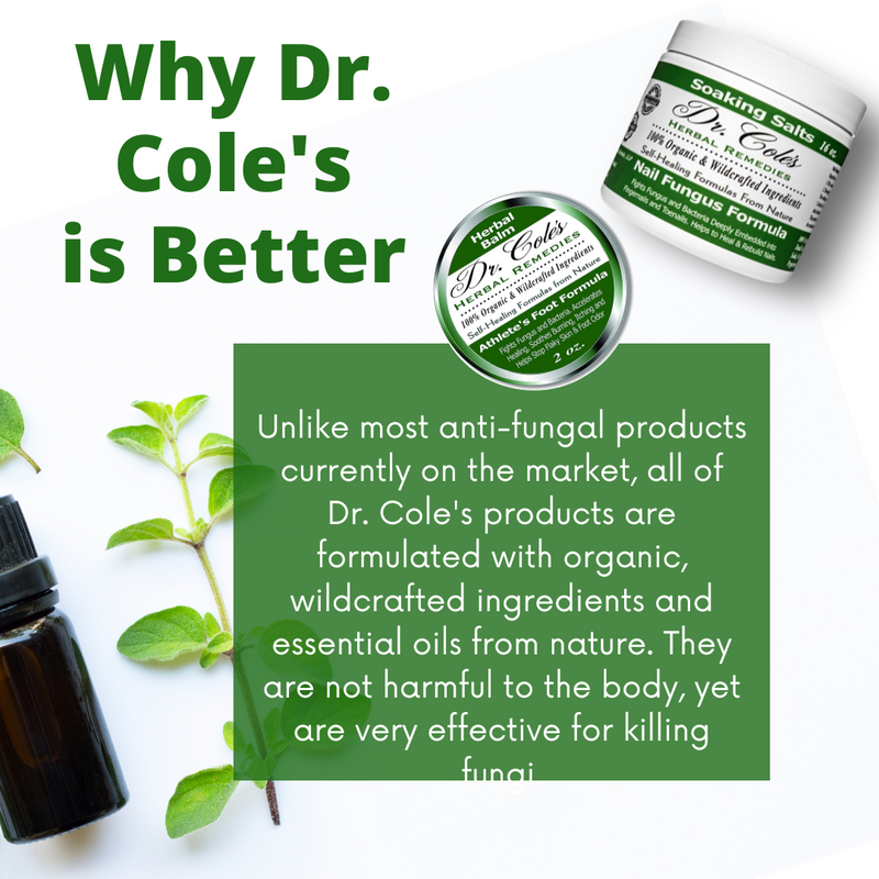 COLEHERBALS LLC 09 - Dr. Cole's Organic Athlete’s Foot Treatment Herbal White Smoke