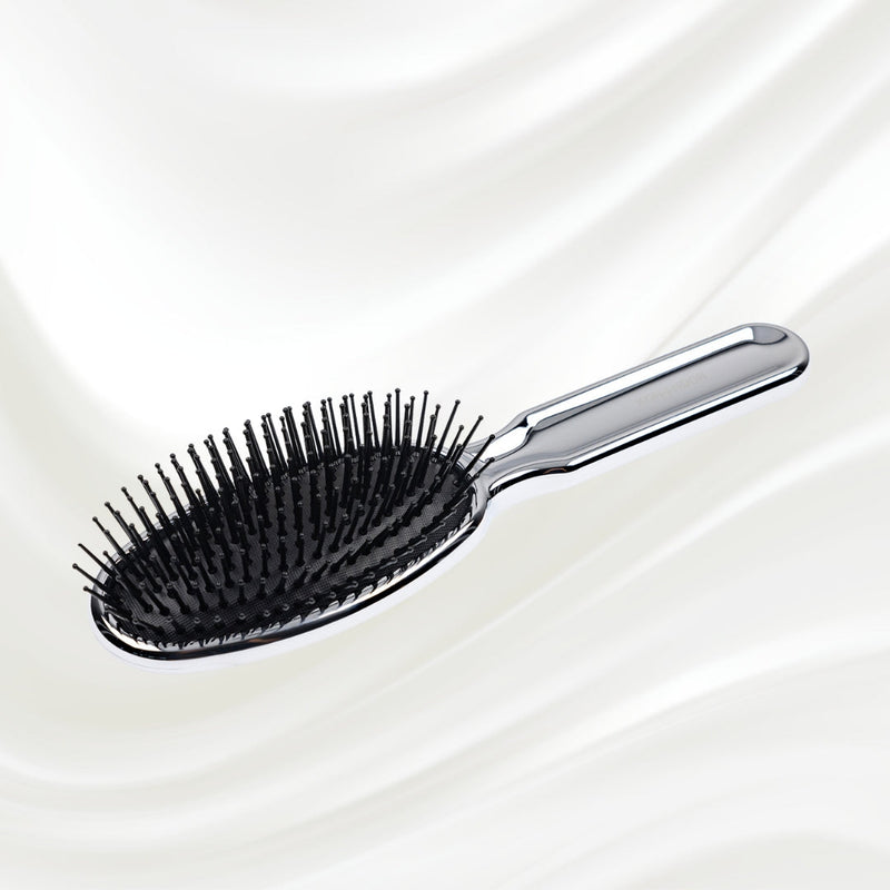 KOH-I-NOOR Beauty USA Metallic Pneumatic Oval Synthetic Pin Hairbrush Hair Brush Lavender Chrome / Small,Gold / Small,Chrome / Large,Gold / Large