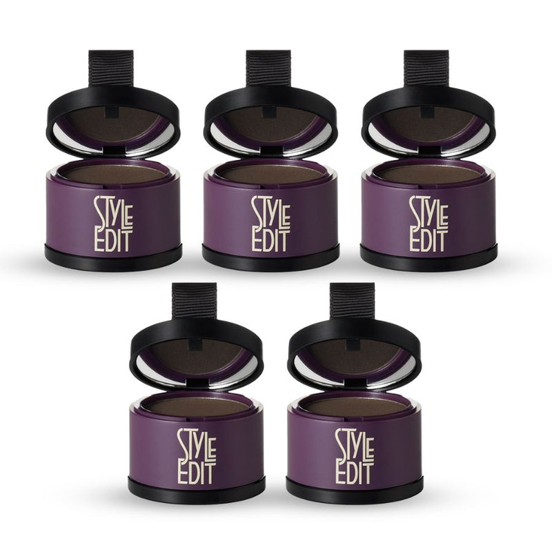 Style Edit Root Touch-Up Powder Powder White Smoke Dark Brown / Pack of 5
