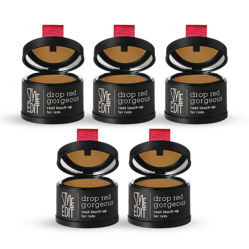 Style Edit Drop Red Gorgeous Root Touch-Up Powder Powder White Smoke Light Red / Pack of 5