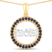 Bids.com 0.64 Carat Genuine Blue Sapphire .925 Sterling Silver Pendant Pendants White Smoke size 18.00