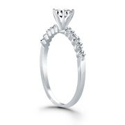 Bids.com 14k White Gold Diamond Engagement Ring with Shared Prong Diamond Accents Rings White Smoke 4 / White Gold,4.5 / White Gold,5 / White Gold,5.5 / White Gold,6 / White Gold,6.5 / White Gold,7 / White Gold,7.5 / White Gold,8 / White Gold,8.5 / White Gold,9 / White Gold
