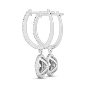 Bids.com 14k White Gold Double Halo Round Diamond Drop Earrings (1 cttw) Earrings White Smoke White Gold