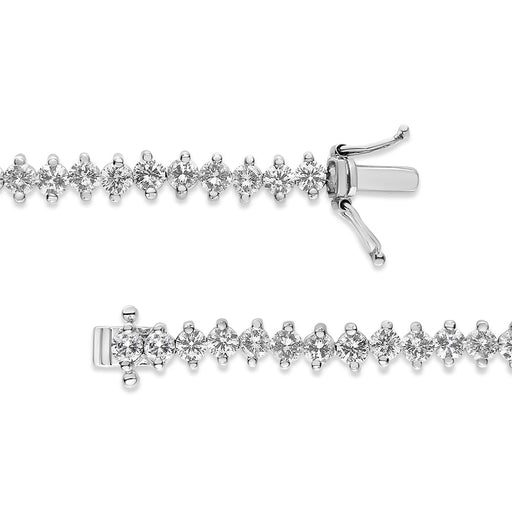 Bids.com 14K White Gold 5 1/2 Cttw Round Diamond 2-Prong Tennis Bracelet (H-I Color, SI2-I1 Clarity) - 7" Bracelets White Smoke White.Gold / 7