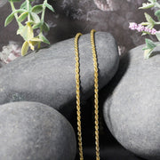 Bids.com 2.0mm 14k Yellow Gold Light Rope Chain Necklaces Dark Gray 16 / Yellow Gold,18 / Yellow Gold,20 / Yellow Gold