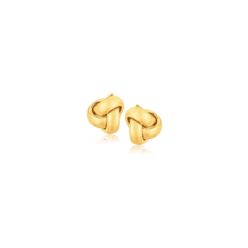 Bids.com 10k Yellow Gold Love Knot Stud Earrings Earrings White Smoke Yellow Gold