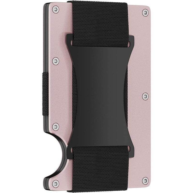 SmartPursue™ Carbon Fiber Wallet - RFID Blocking Metal Card Holder Card Wallet Gray Rose Gold