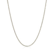 Bids.com 14k White Gold Diamond Cut Cable Link Chain 1.5mm Necklaces White Smoke 16 / White Gold,18 / White Gold,20 / White Gold,22 / White Gold,24 / White Gold,One / White Gold