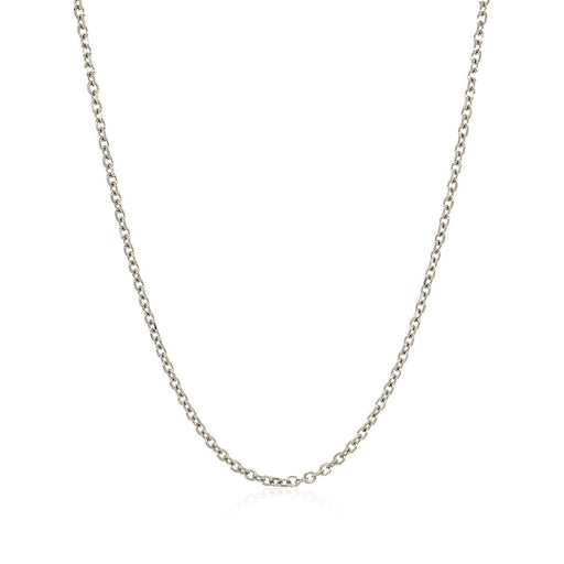Bids.com 14k White Gold Diamond Cut Cable Link Chain 1.5mm Necklaces White Smoke 16 / White Gold,18 / White Gold,20 / White Gold,22 / White Gold,24 / White Gold,One / White Gold