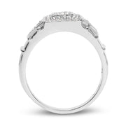Bids.com 14K White Gold Plated 0.21 Carat Genuine White Diamond .925 Sterling Silver Ring Rings White Smoke size 6.00,size 7.00,size 8.00,size 9.00