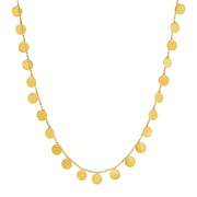 Bids.com Choker Necklace with Polished Discs in 14k Yellow Gold Necklaces White Smoke 16 / Yellow Gold